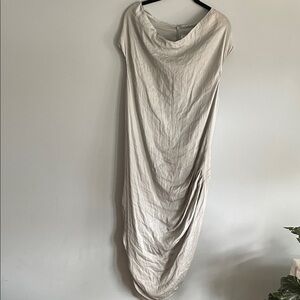 All Saints Cream Draped Maxi Dress